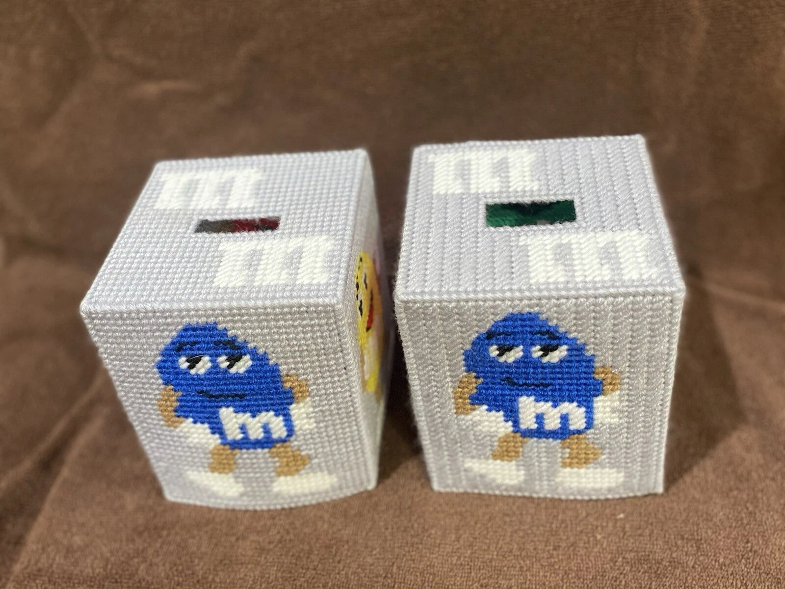 Pre Owned (2) Beautiful Decorative Handmade M & M Tissue Box Covers | eBay