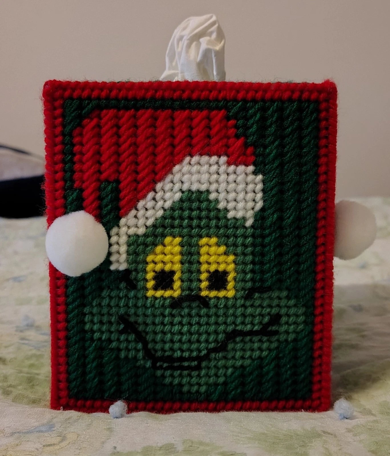 Plastic Canvas Christmas Grinch Tissue Box Cover | eBay