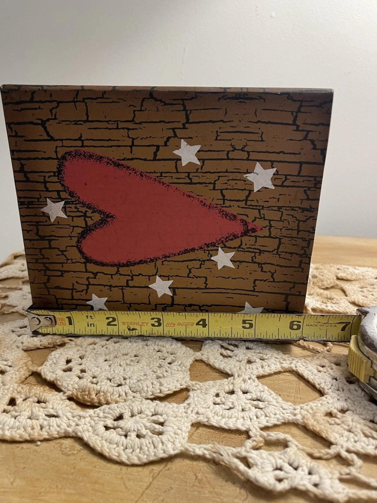 Primitive Country Tissue Box Cover Primitive Hearts Stars Preowned | eBay