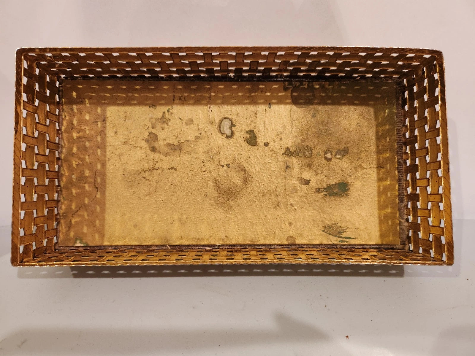 MCM VTG Gold Metal Woven Tissue Box Cover- Classic- Retro | eBay