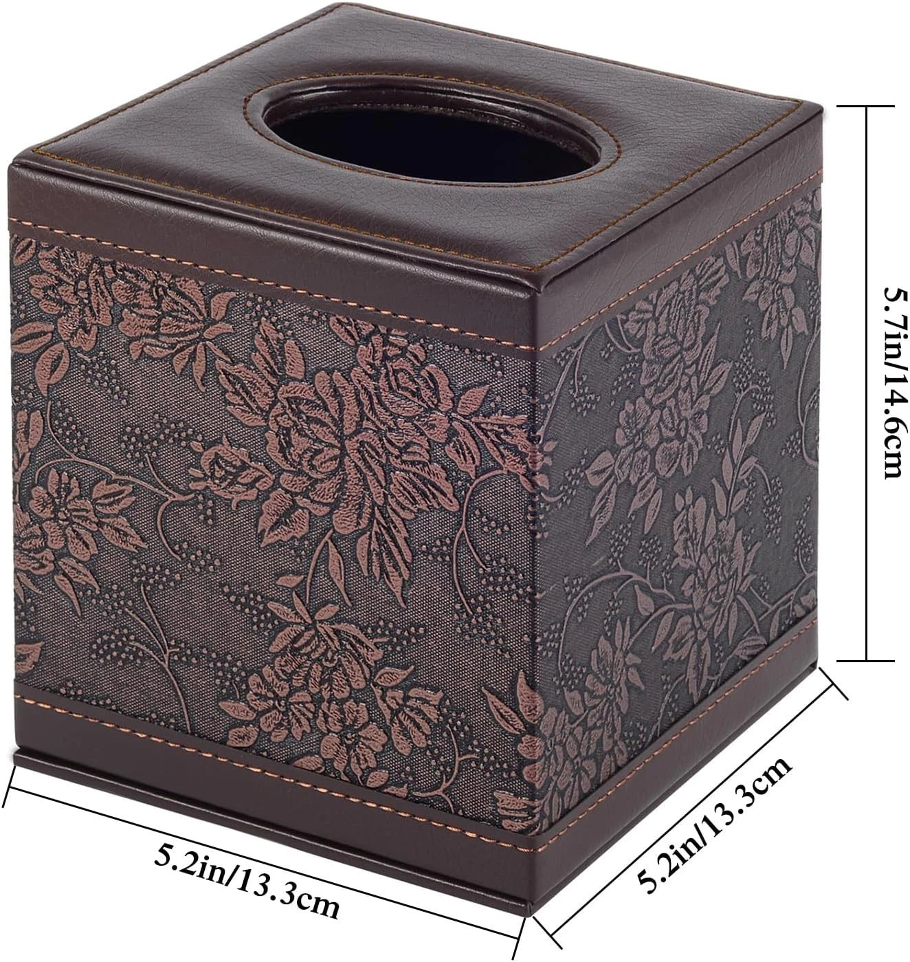 Elegant Leather Tissue Box Cover – Modern Square Design with Magnet Closure | eBay