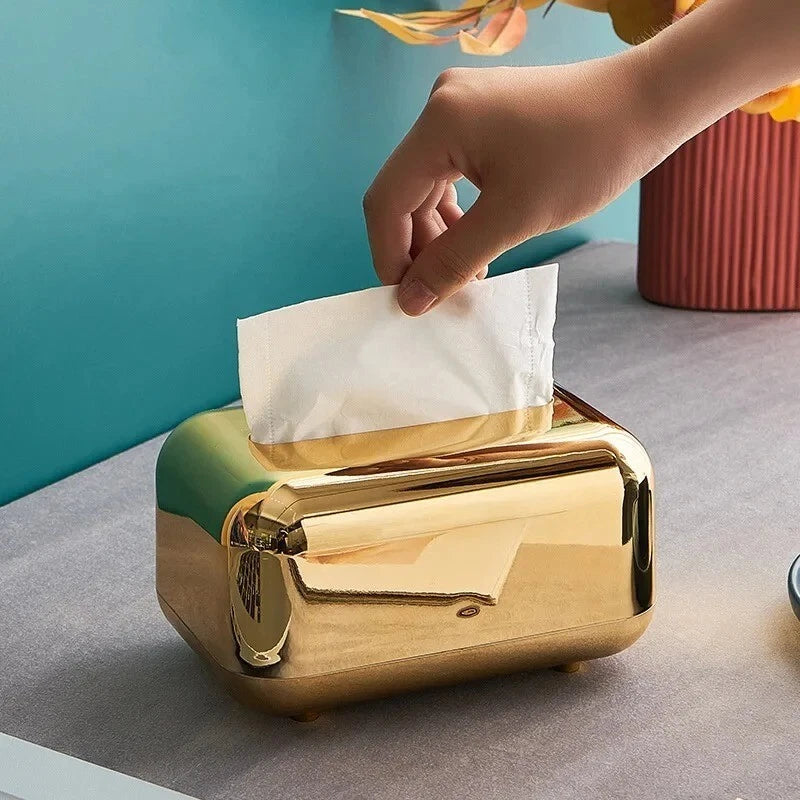 Gold Tissue Box Cover Rectangular, Gold Tissue Box Holder, Tissue Box Storage | eBay