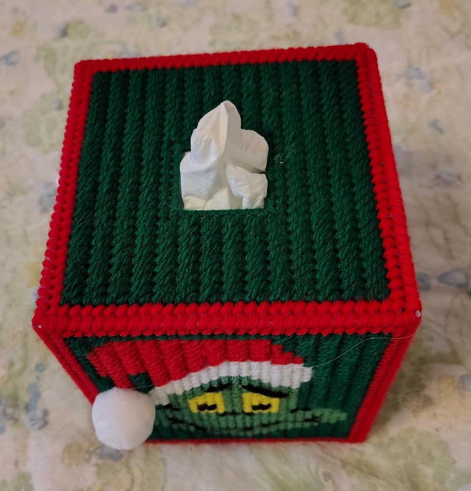 Plastic Canvas Christmas Grinch Tissue Box Cover | eBay