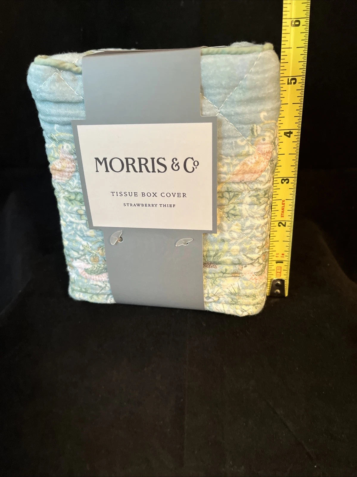 Morris & Co Tissue Box Cover Square Quilted Cotton Fabric Cloth Strawberry Thief | eBay