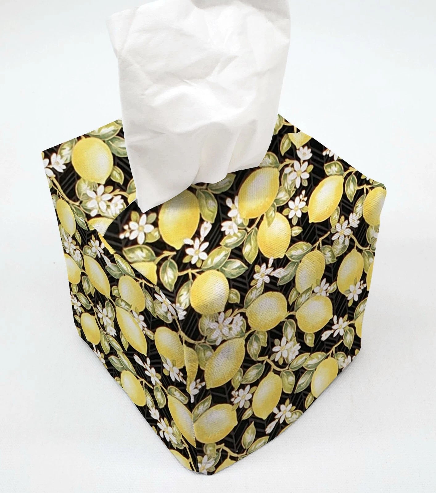Lemon Blossoms Tissue Box Cover | eBay