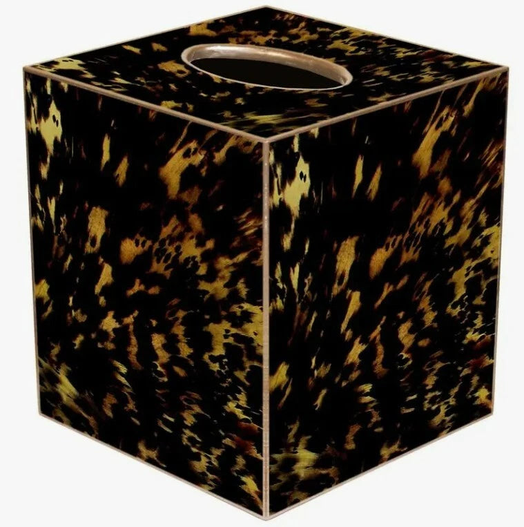 MARYE-KELLEY, "TORTOISE SHELL" CUBED TISSUE BOX COVER, 5", NEW | eBay