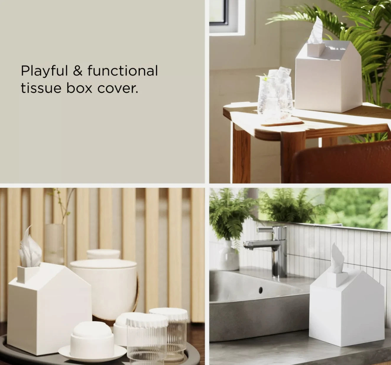 2 Casa Tissue Box Covers - Adorable Farm House Shaped Square Tissue Box Holders | eBay