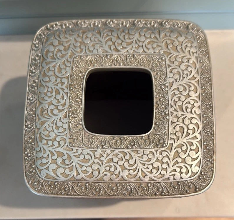 Elegant Gold And Silver Upright Tissue Box Holder | eBay
