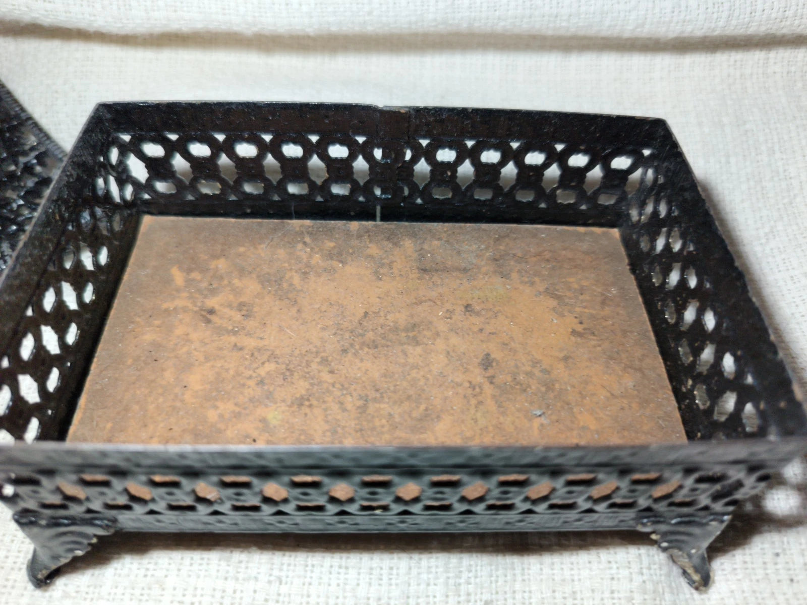 Vtg Pocket Small Tissue Holder Black Ormolu Filigree Ornate Regency 4.5” | eBay