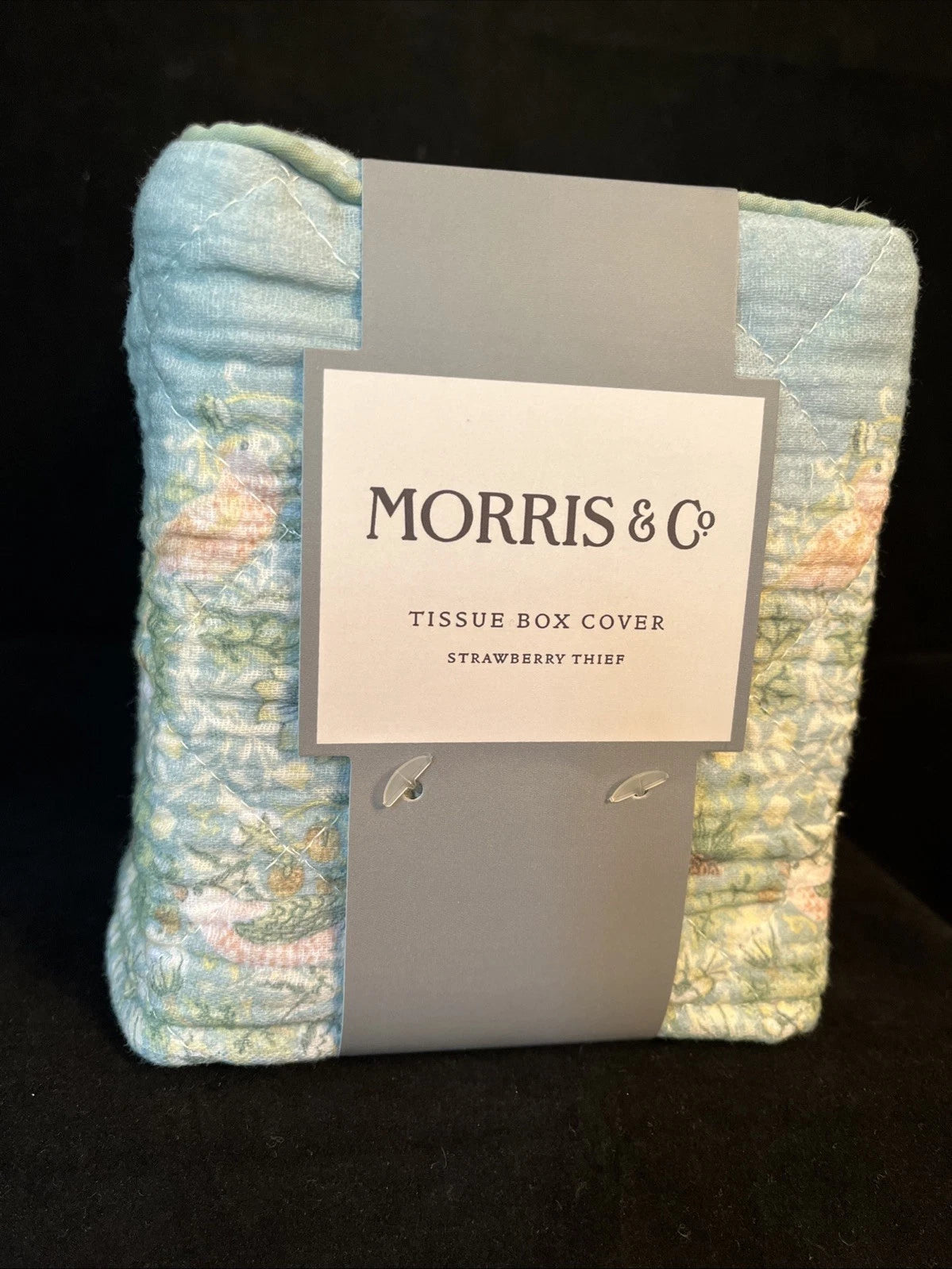 Morris & Co Tissue Box Cover Square Quilted Cotton Fabric Cloth Strawberry Thief | eBay