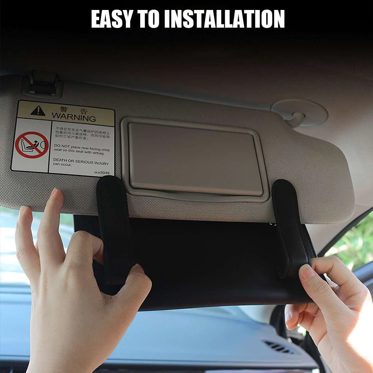 Car Tissue Box Holder For Sun Visor, Car Leather Tissue box (Black/Khaki) | eBay