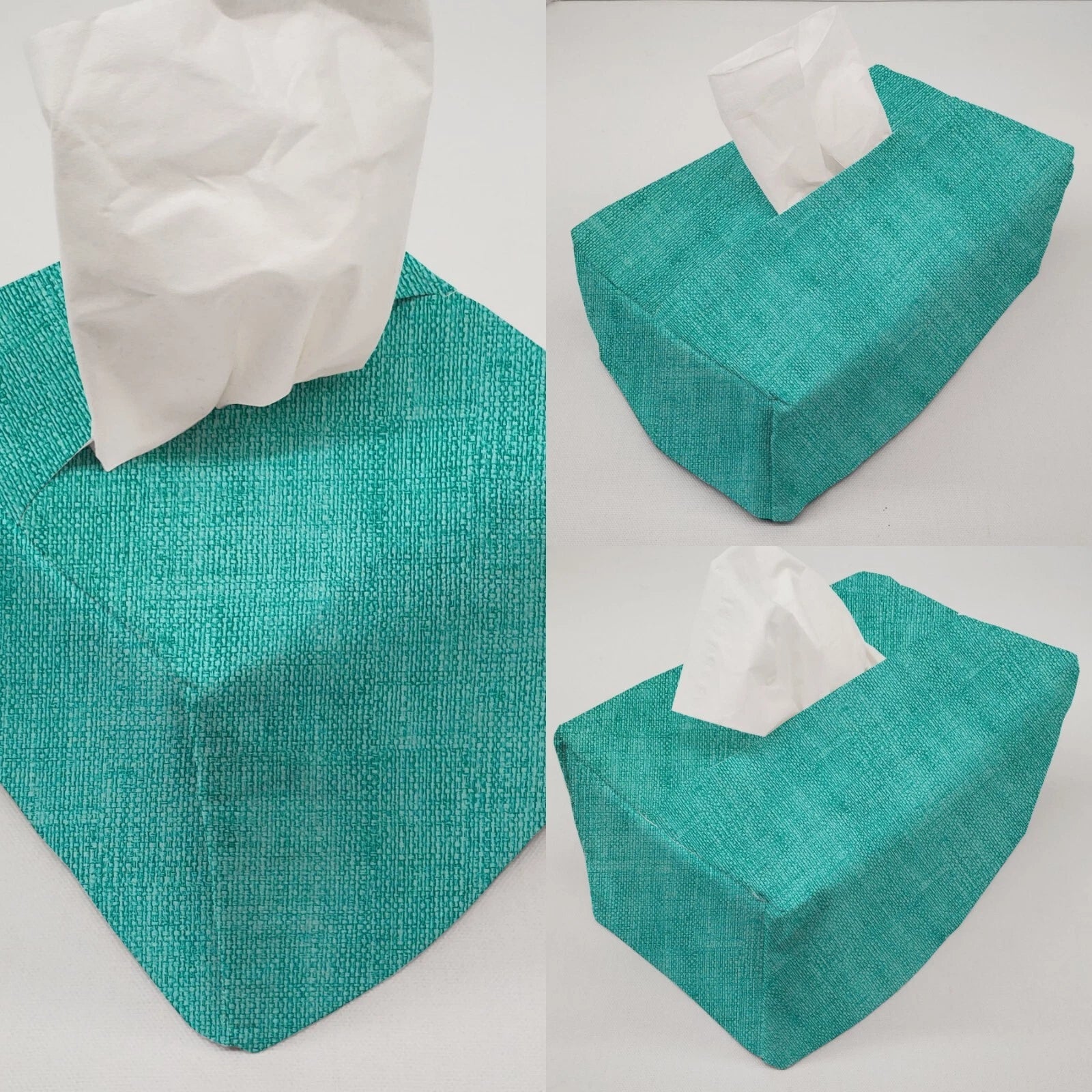 Faux Burlap Tissue Box Cover (8 Colors Available) | eBay