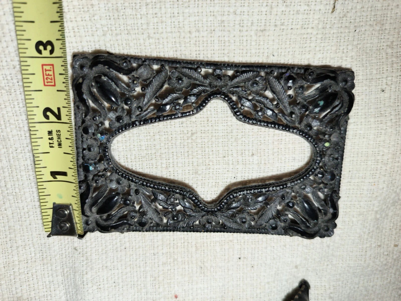 Vtg Pocket Small Tissue Holder Black Ormolu Filigree Ornate Regency 4.5” | eBay