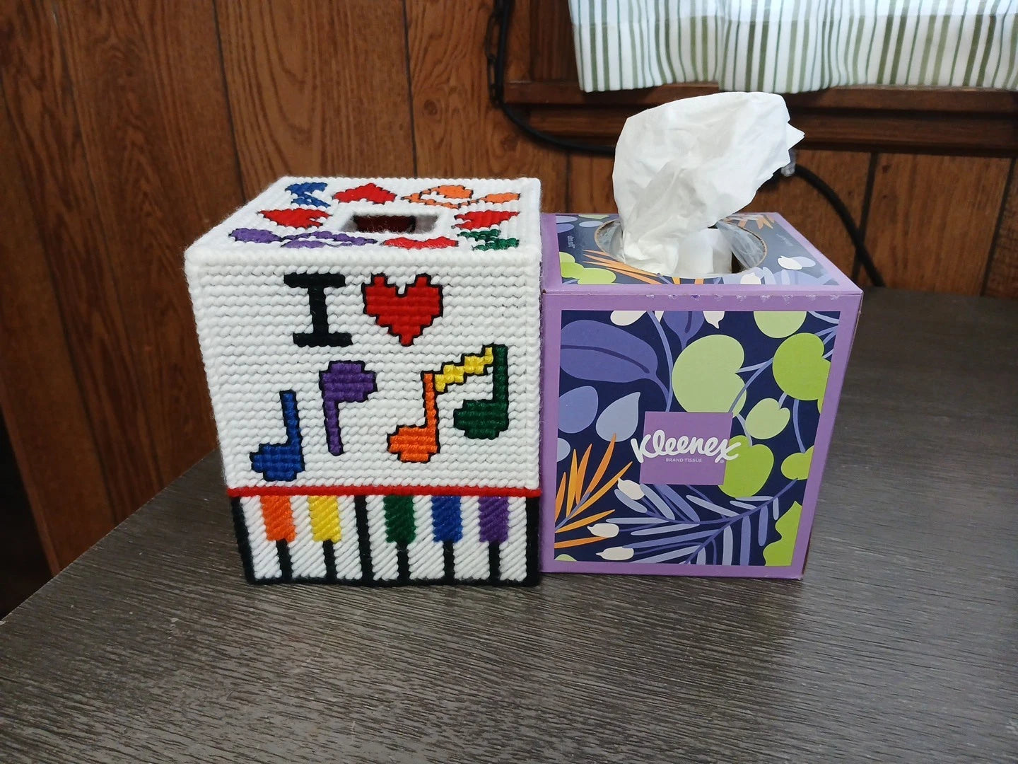 I ❤️ Music Tissue Box Cover, Plastic Canvas | eBay