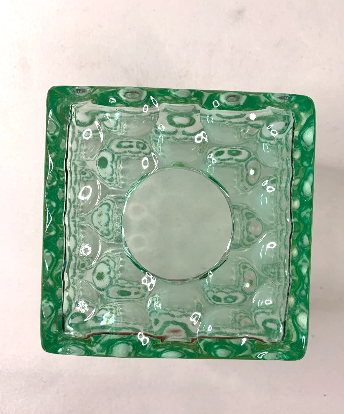 MCM Lucite Acrylic Tissue Box Holder Green Translucent Square Reverse Bubble | eBay