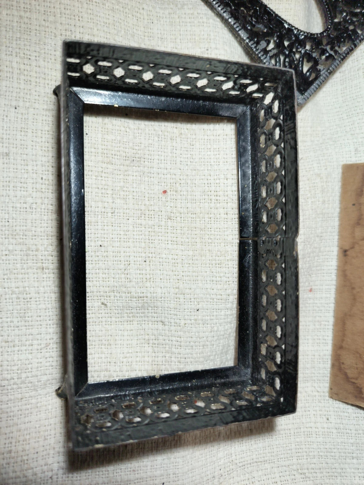 Vtg Pocket Small Tissue Holder Black Ormolu Filigree Ornate Regency 4.5” | eBay