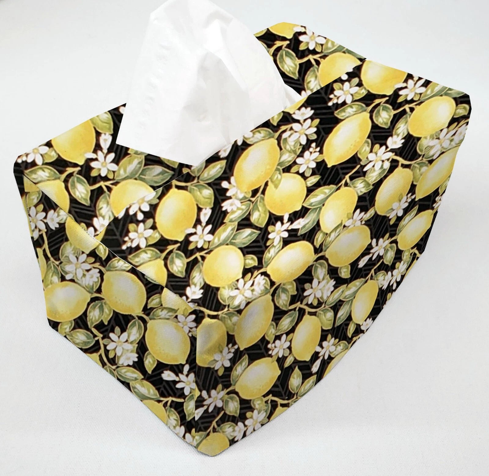 Lemon Blossoms Tissue Box Cover | eBay