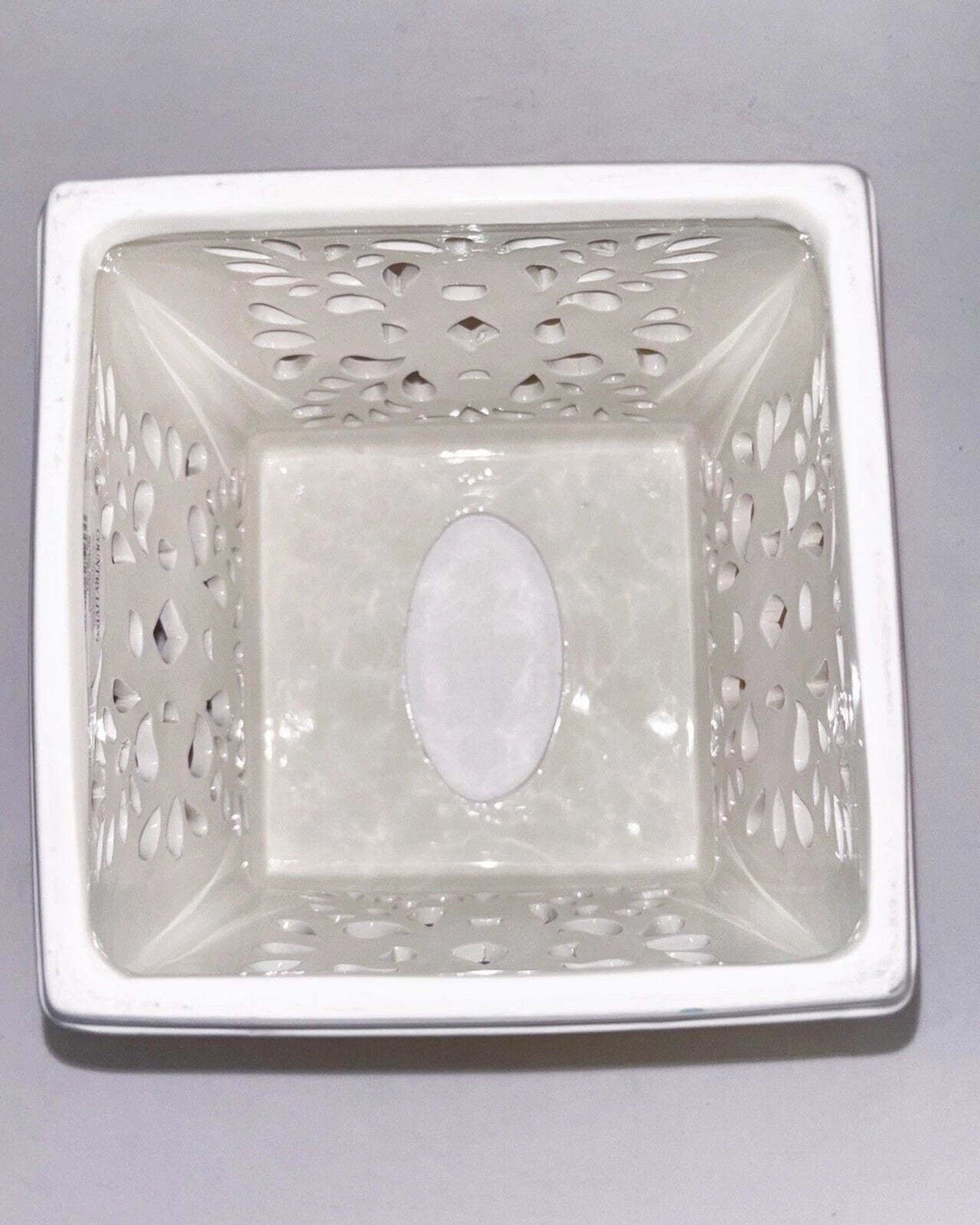 Country Living White Ceramic Tissue Cover | eBay