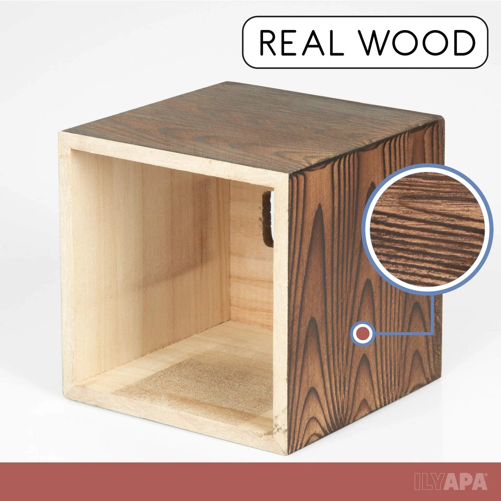 Ilyapa Wood Tissue Box Cover Square - Rustic Farmhouse Wooden Tissue Holder | eBay