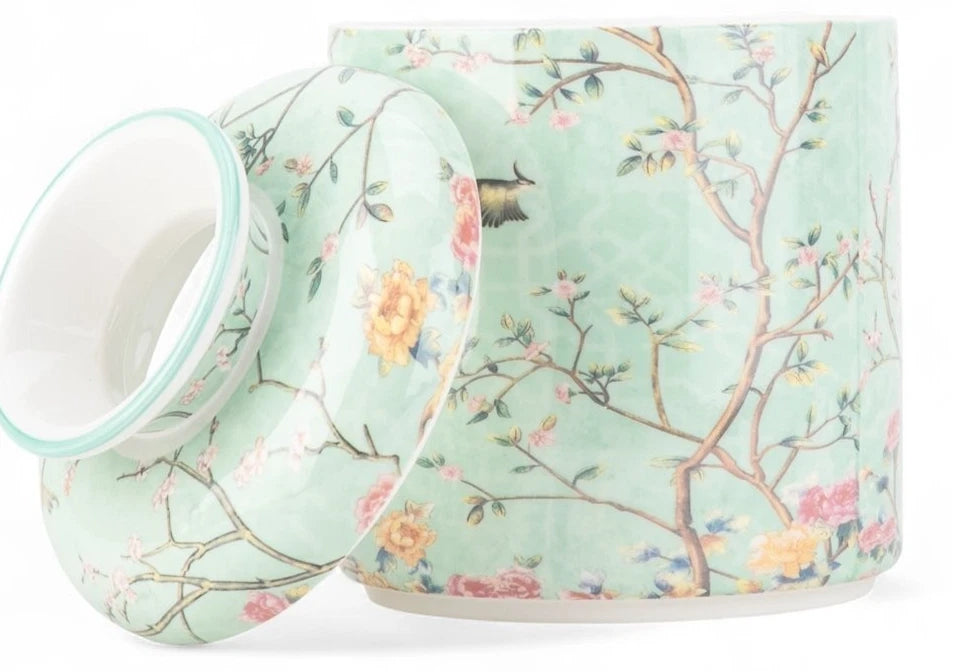 Porcelain Blue Tree of Life Floral Birds Tissue Box Holder-5'' x 7''H | eBay