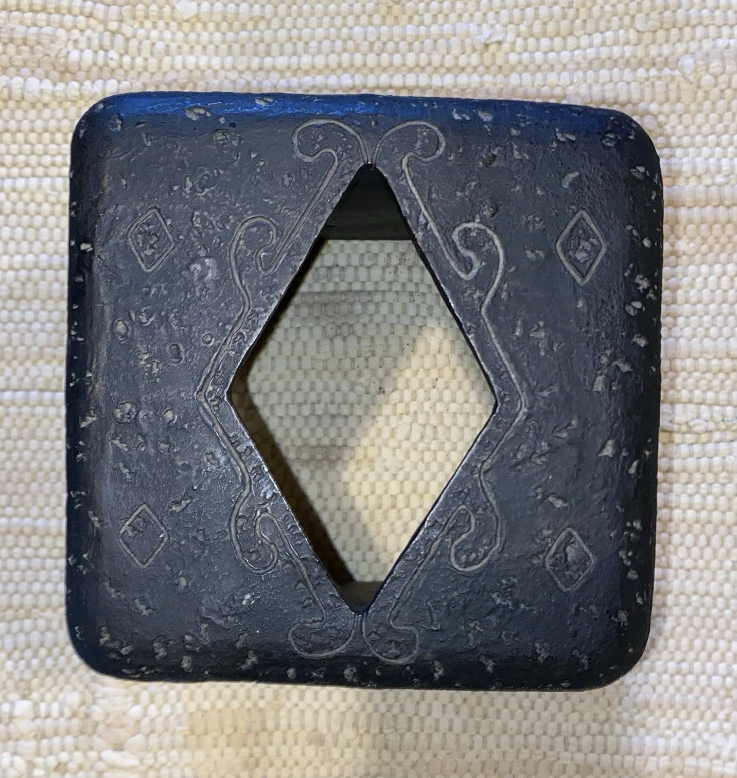 Cast Iron Decorative Tissue Box Holder Cover Brown Ancient Ornate Scroll Design | eBay