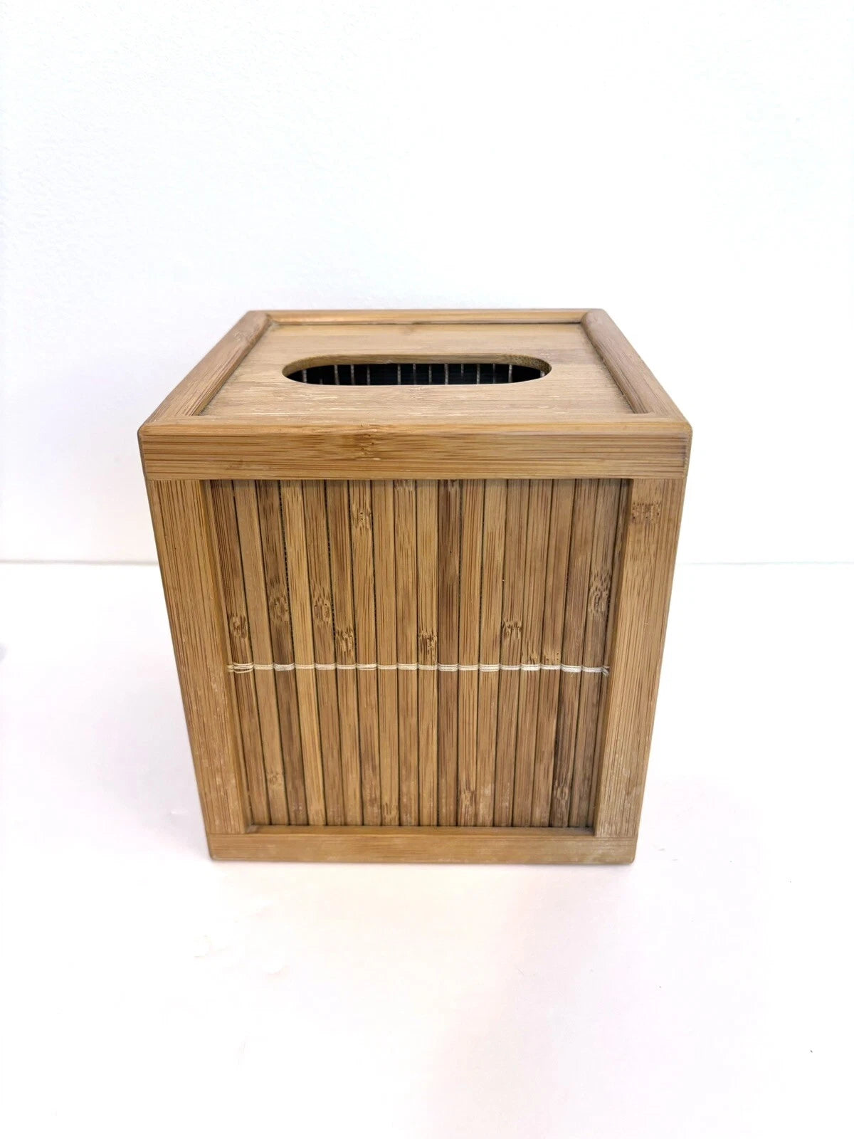 Bamboo Square Tissue Box Cover | eBay