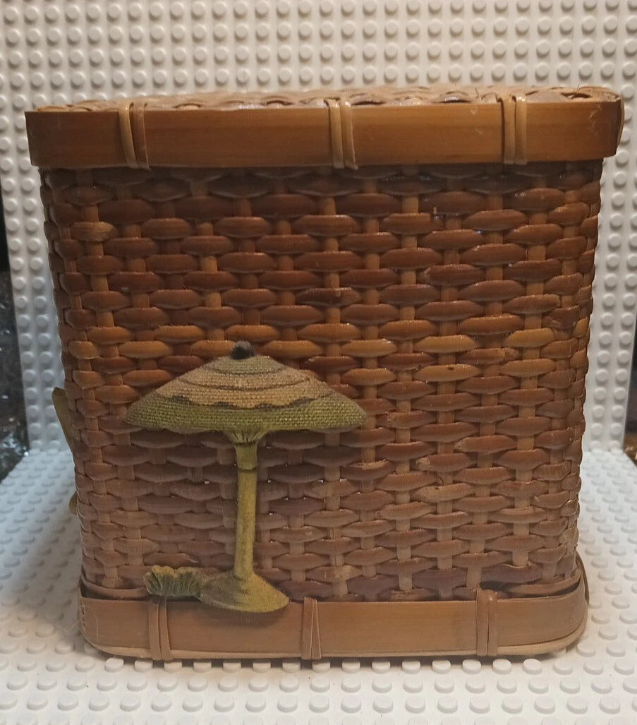 Palm Tree Tissue Box Cover Wicker Rattan Box Palm Tree Beach House Decor Vintage | eBay