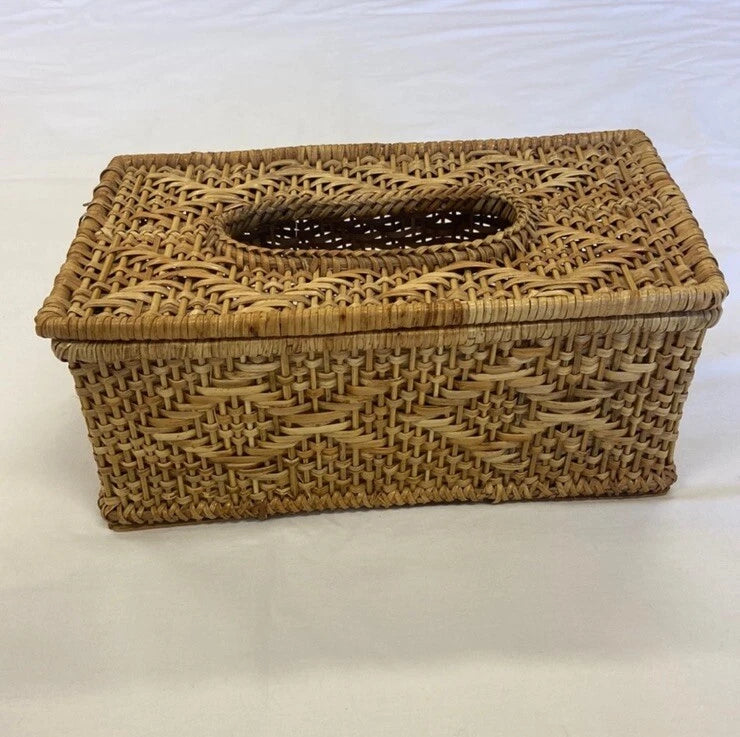 Crown | Fish Woven/Wicker Rattan Tissue Box Decor Brown | eBay