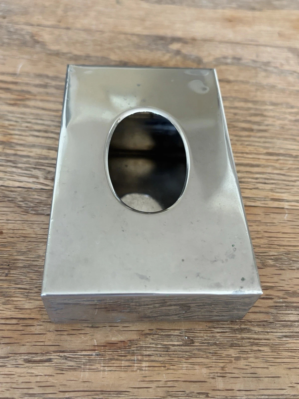 MCM Vintage Chrome or Nickel Plated Metal Facial Small Tissue Box Holder | eBay