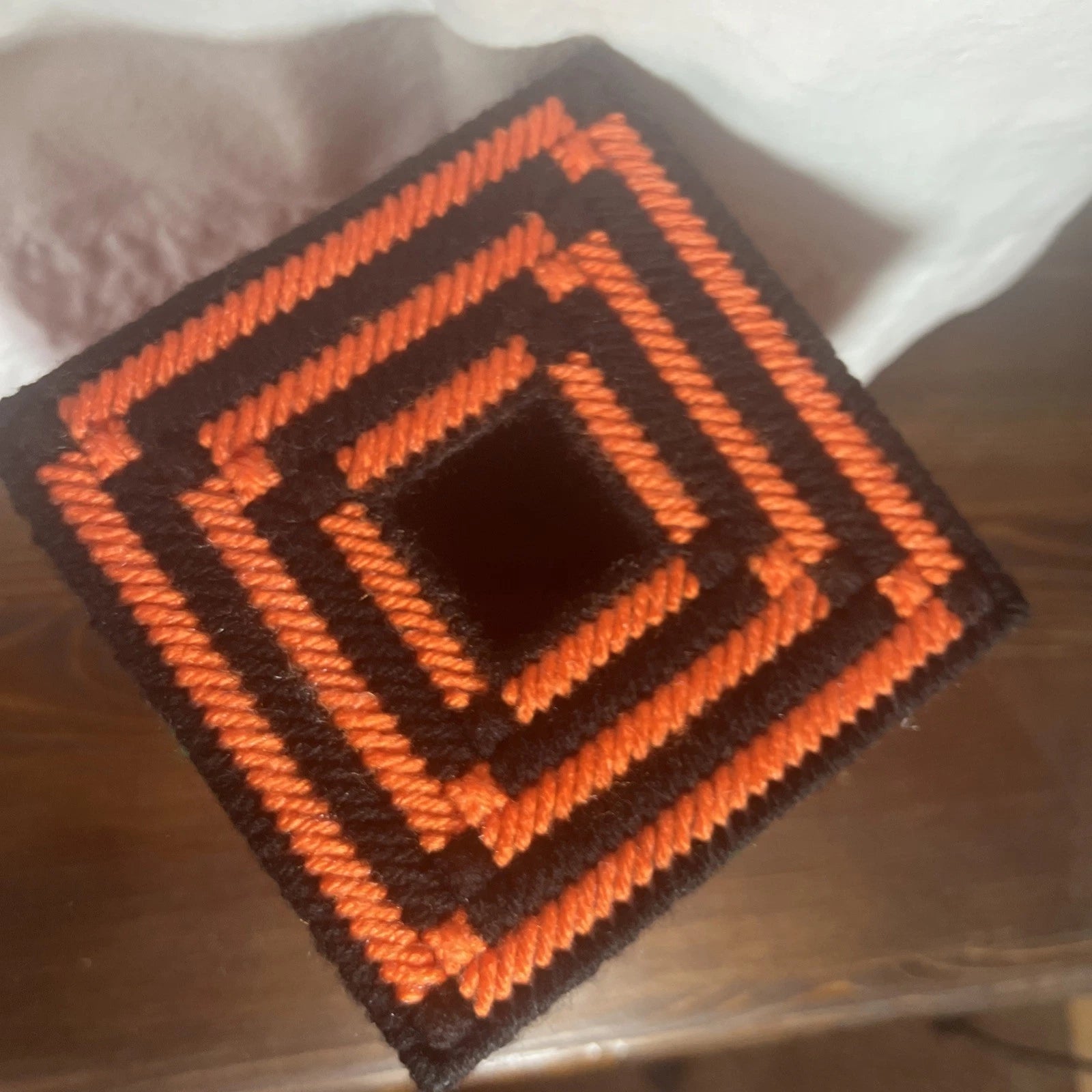 Handmade Needlepoint Halloween Jack O Lantern Pumpkin Boutique Tissue Box Cover | eBay