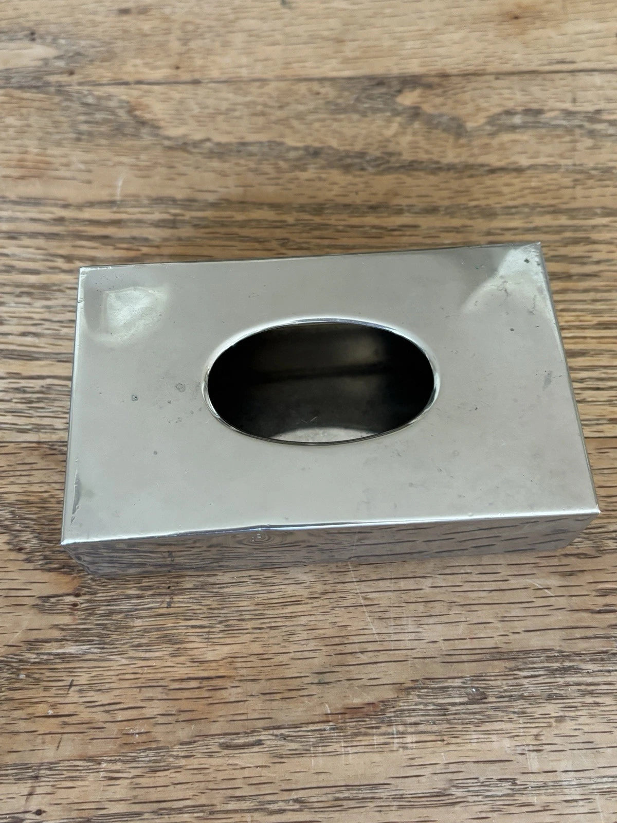 MCM Vintage Chrome or Nickel Plated Metal Facial Small Tissue Box Holder | eBay