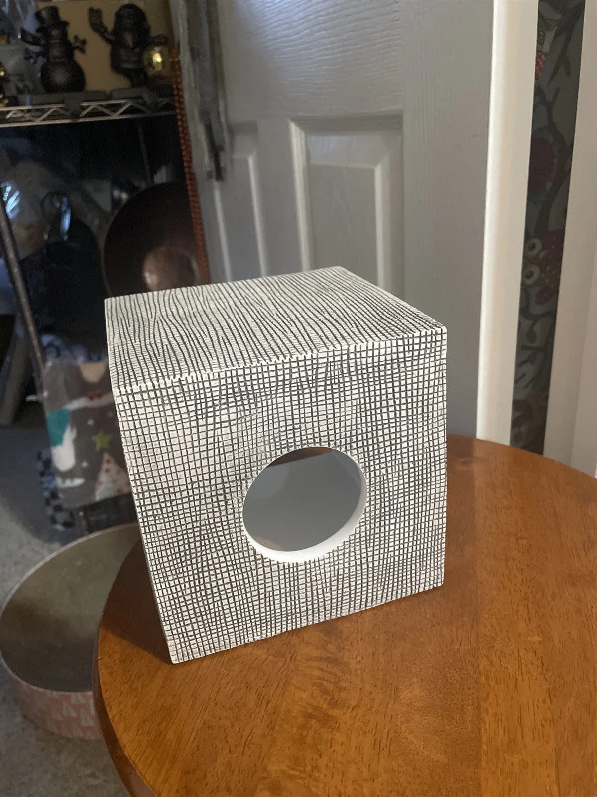 Paradigm Trends Embossed Porcelain Woven Raffia Pattern Tissue Box Cover | eBay