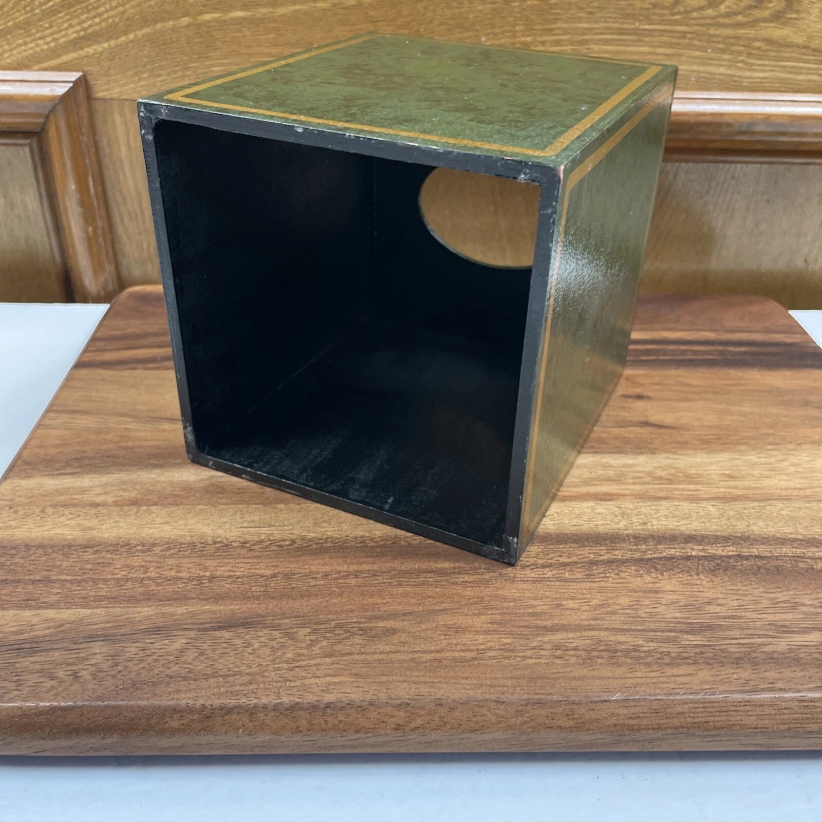 Hippo African Safari Antique Painted Print Animal Wood Green Tissue Box Cover | eBay