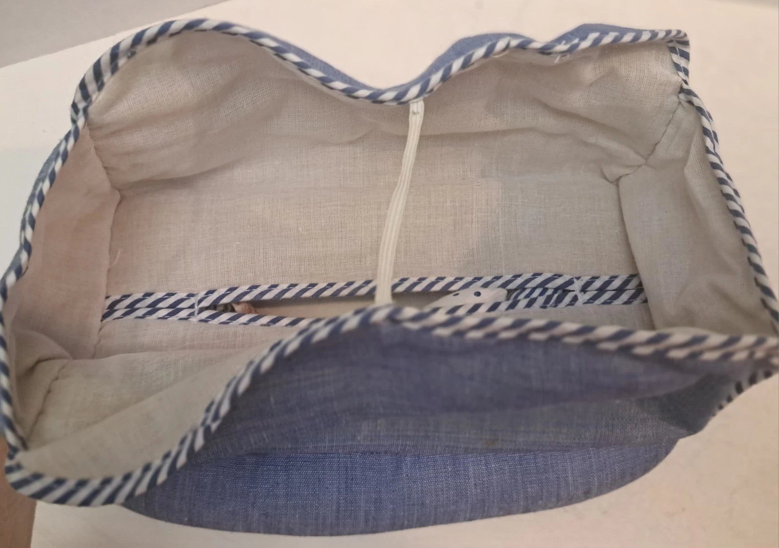 Denim Blue Sofa Couch Tissue Box Cover With Pillows Lillian Vernon Vintage | eBay