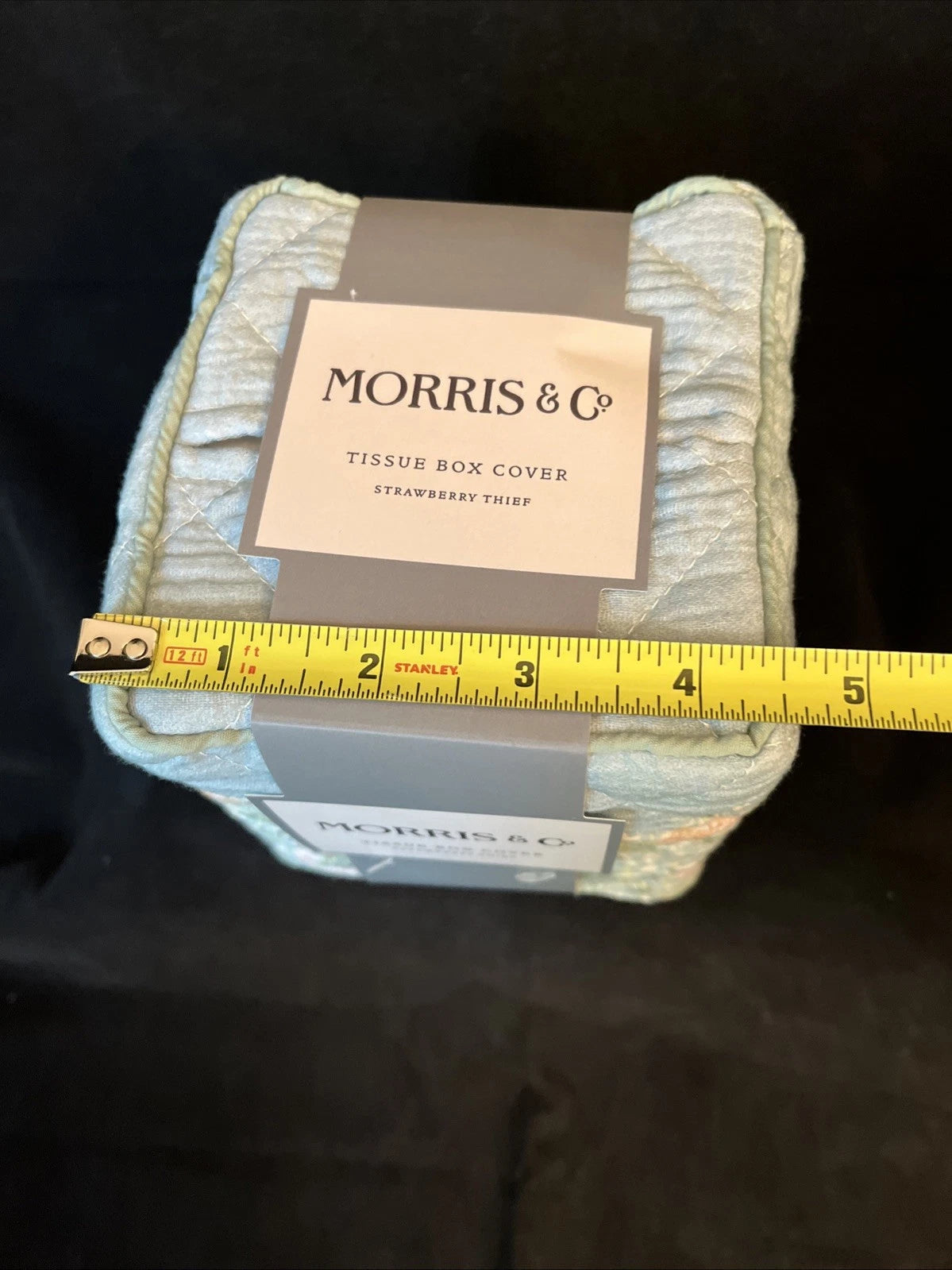 Morris & Co Tissue Box Cover Square Quilted Cotton Fabric Cloth Strawberry Thief | eBay