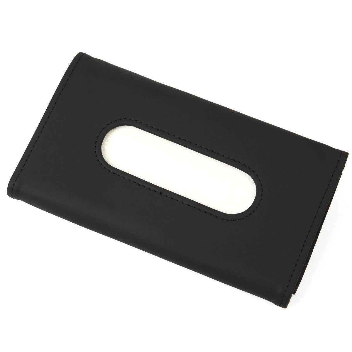 Car Tissue Box Holder For Sun Visor, Car Leather Tissue box (Black/Khaki) | eBay