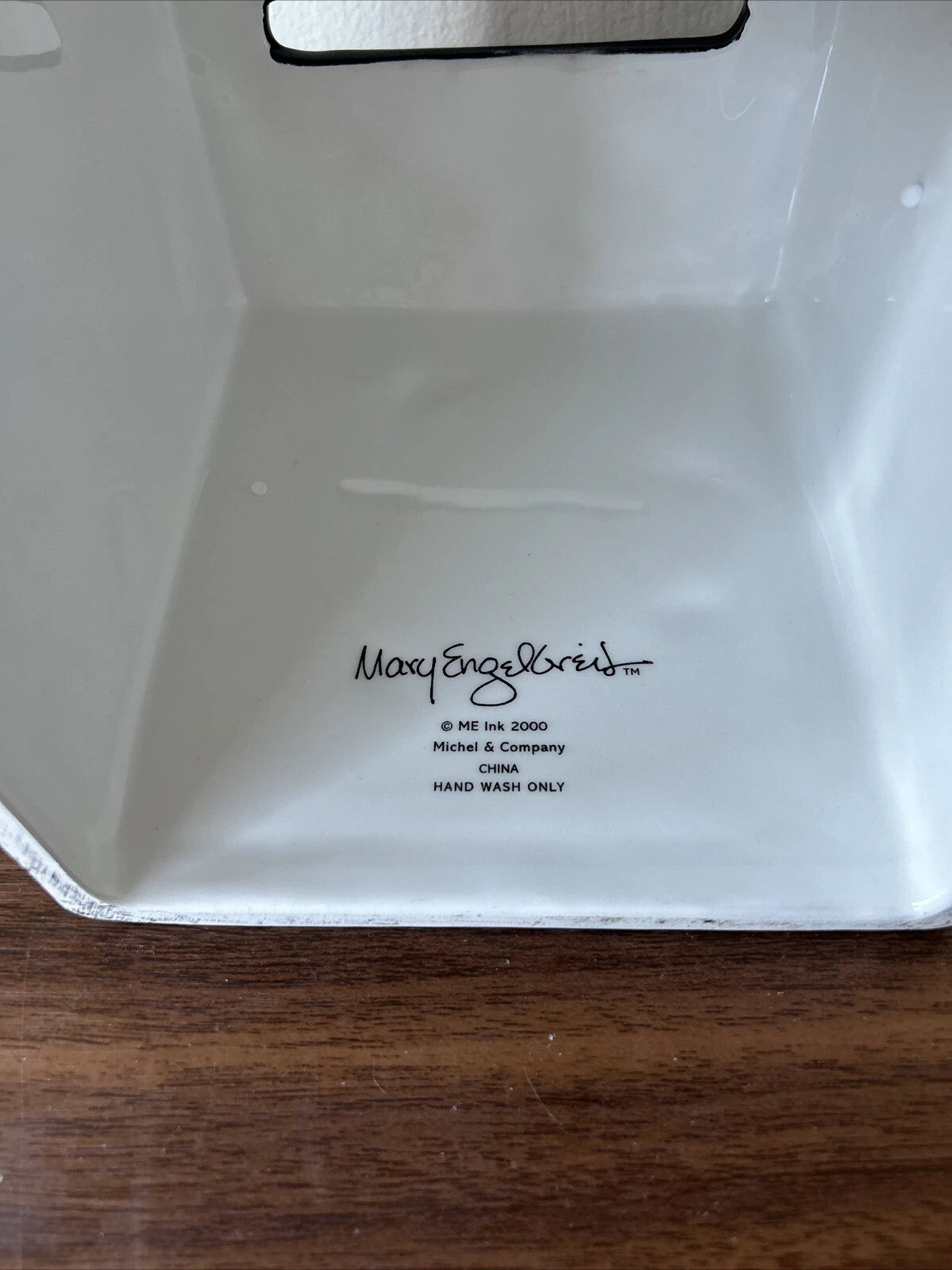 Mary Engelbreit Tissue Box Cover (2000) Porcelain Black with flowers & polka dot | eBay