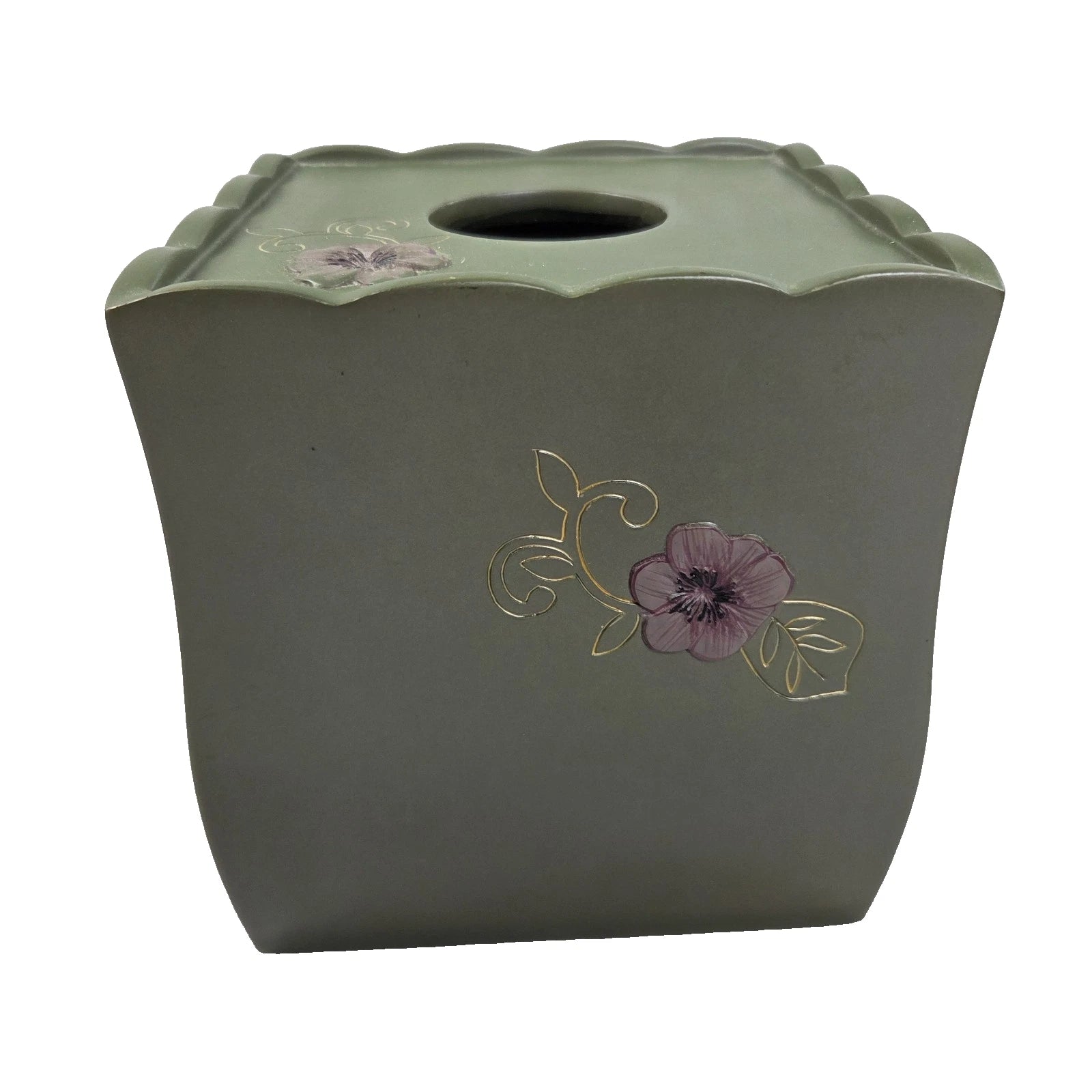 Floral Embossed Wood Tissue Box Cover | eBay