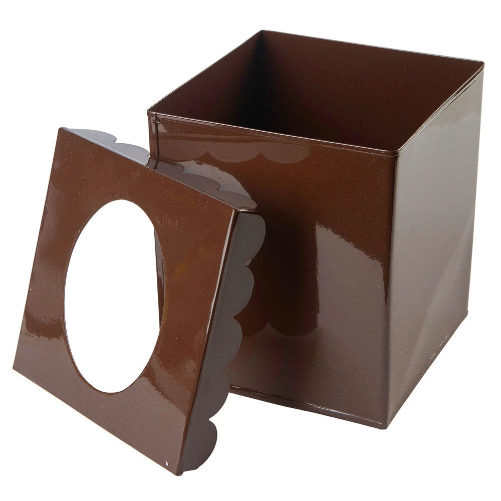 Set of 2 Brown Enamel 5" Square Metal Tissue Box Covers | eBay