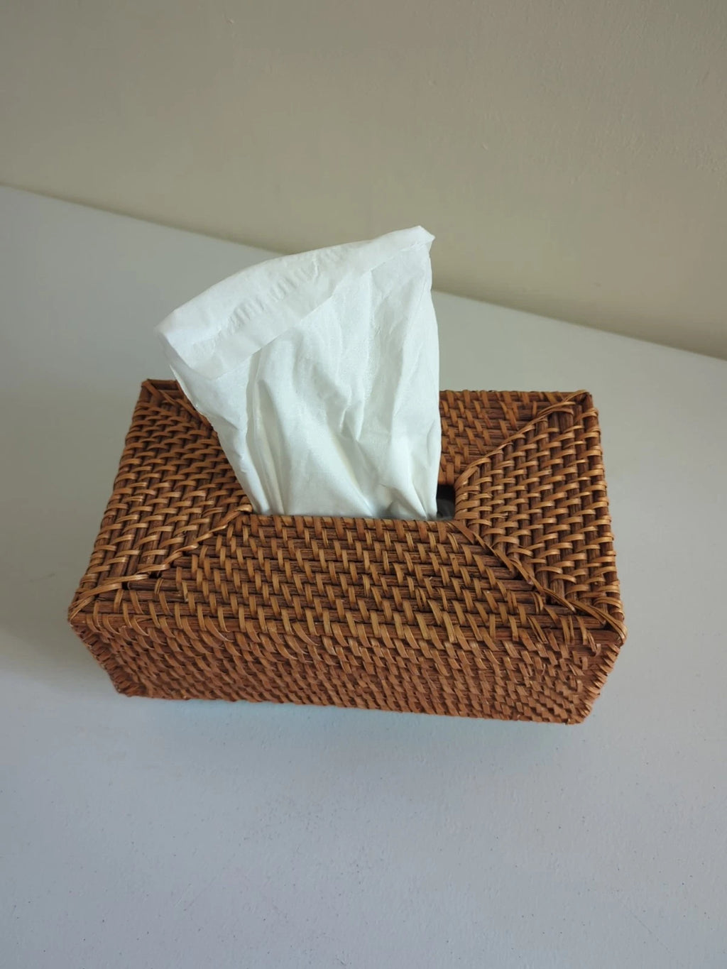 Unique Vtg Rattan Wood Tissue Box Cover Holder Classic Coastal | eBay