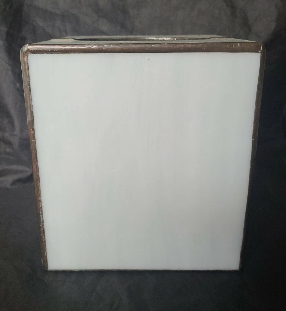 Vintage Copper Leaded Slag Glass Art Crafts Tissue Box Holder Fish 6x5x5 (B3-H13 | eBay