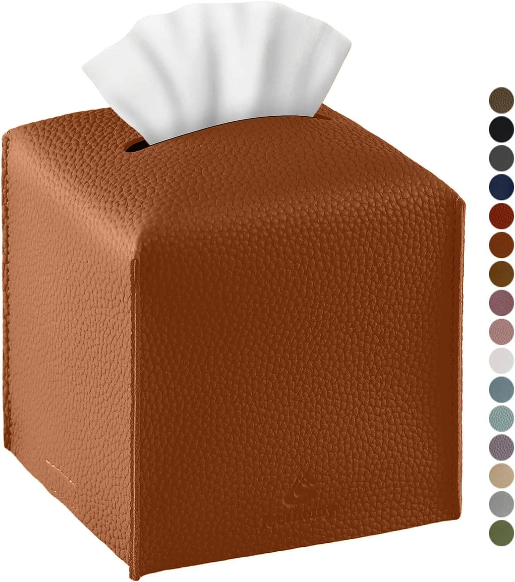 PU Leather Tissue Box Covers – Modern Square Holders for Home, Office & Bathroom | eBay