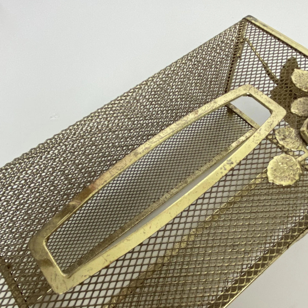 Facial Tissue Box Holder Filigree Floral Rose Wire Vanity Cover MCM Metal Mesh | eBay
