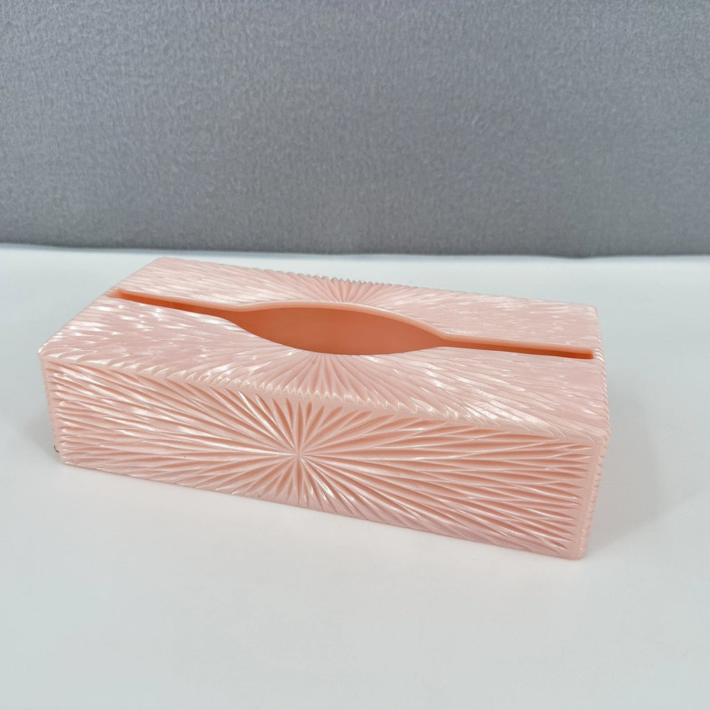 Vintage MCM Celebrity Pink Starburst Tissue Box Holder Acrylic Lucite Plastic | eBay