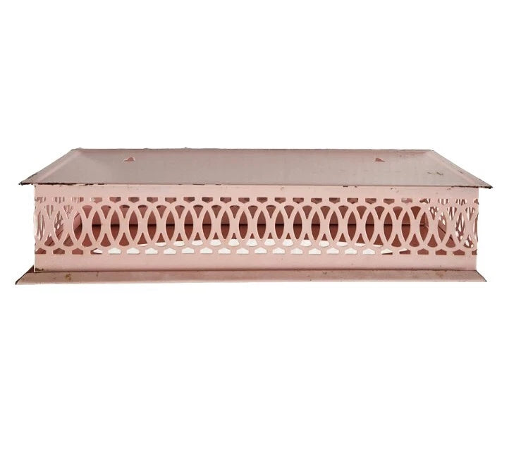 Vintage Pink Metal Tissue- Box Holder for Counter Wall With Sliding Top | eBay