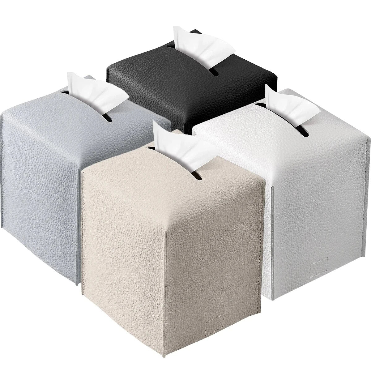 Tissue Box Cover, Refined Modern PU Leather Square Tissue Box Holder | eBay
