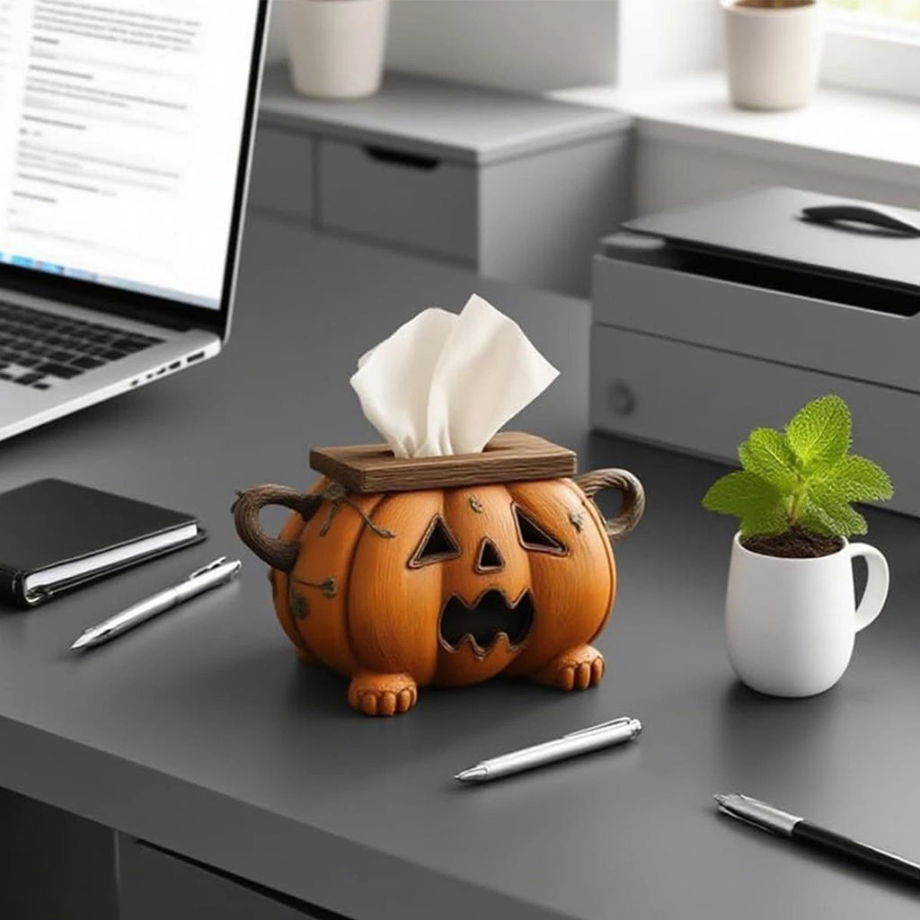 Pumpkin Tissue Box Holder Napkin Organizer for Home Pumpkin Shaped delightful | eBay