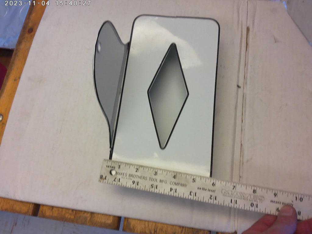 Decorative enamelware tissue box /holder (White) | eBay