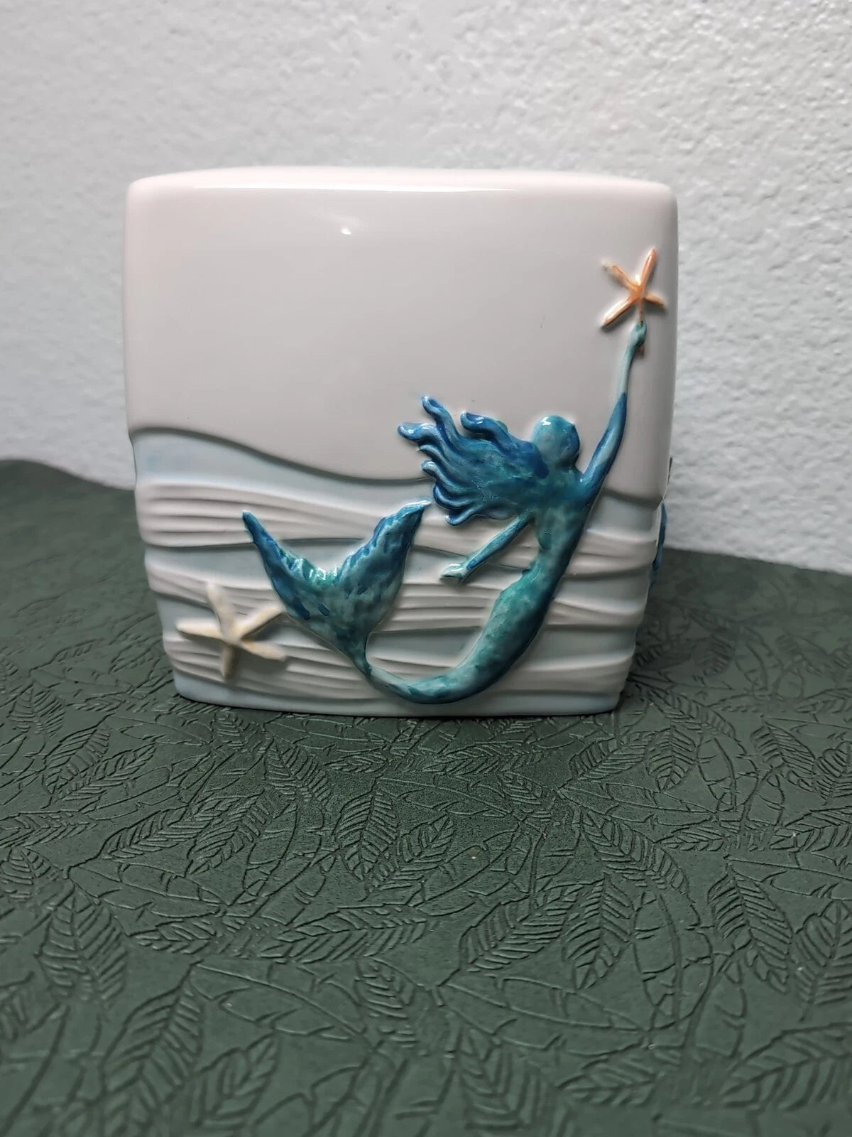 Cynthia Coulter Sea Splash Boutique Tissue Box Cover Hand-Painted Mermaid Rare | eBay