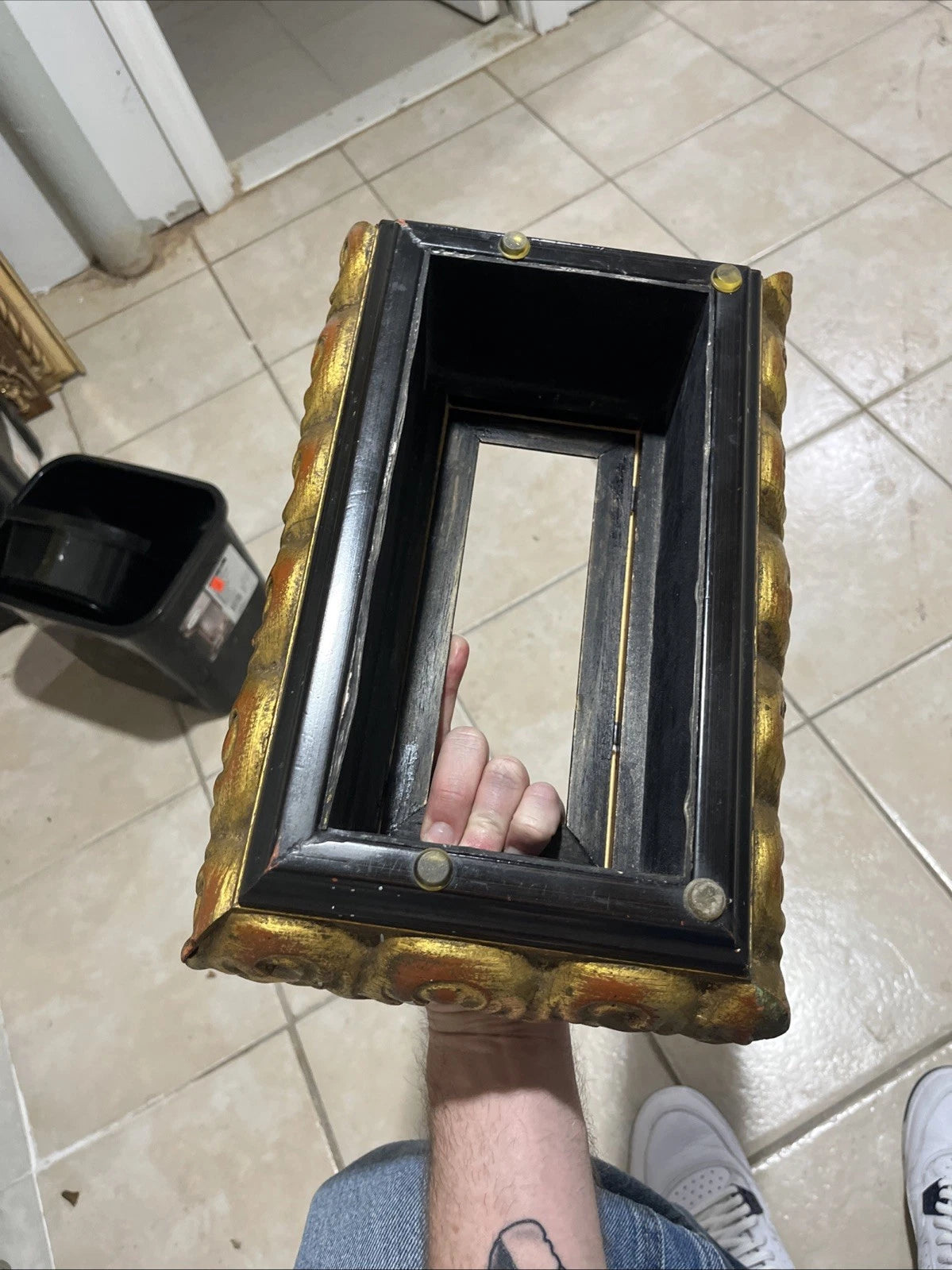 Gold Wooden Ornate Tissue Box Cover | eBay